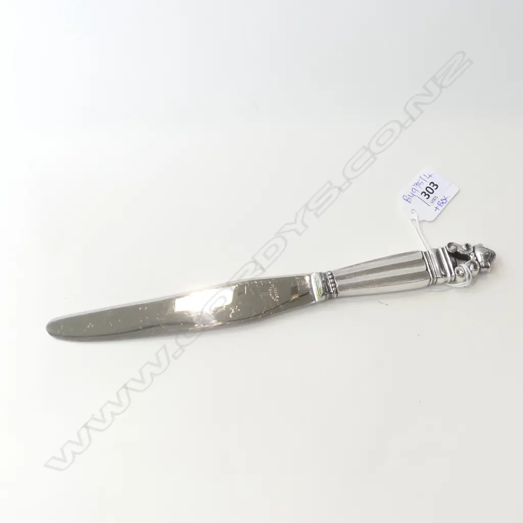 GEORG JENSEN STG SILVER KNIVE L.250mm, in orig. box Image 1++