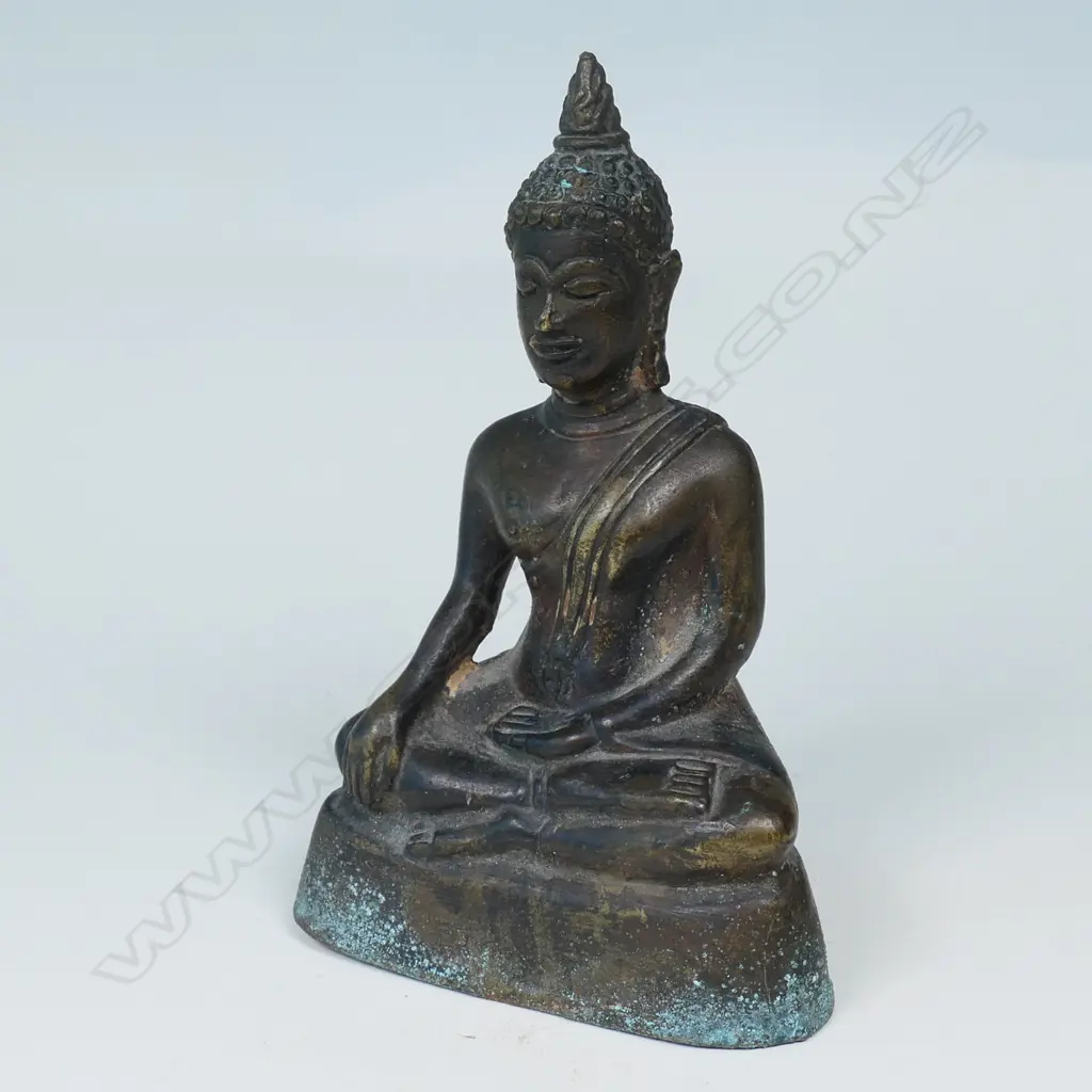 SMALL THAI/BURMESE STATUETTE OF BUDDHA, SEATED IN BHUMISPARSHA MUDRA... Image 1++