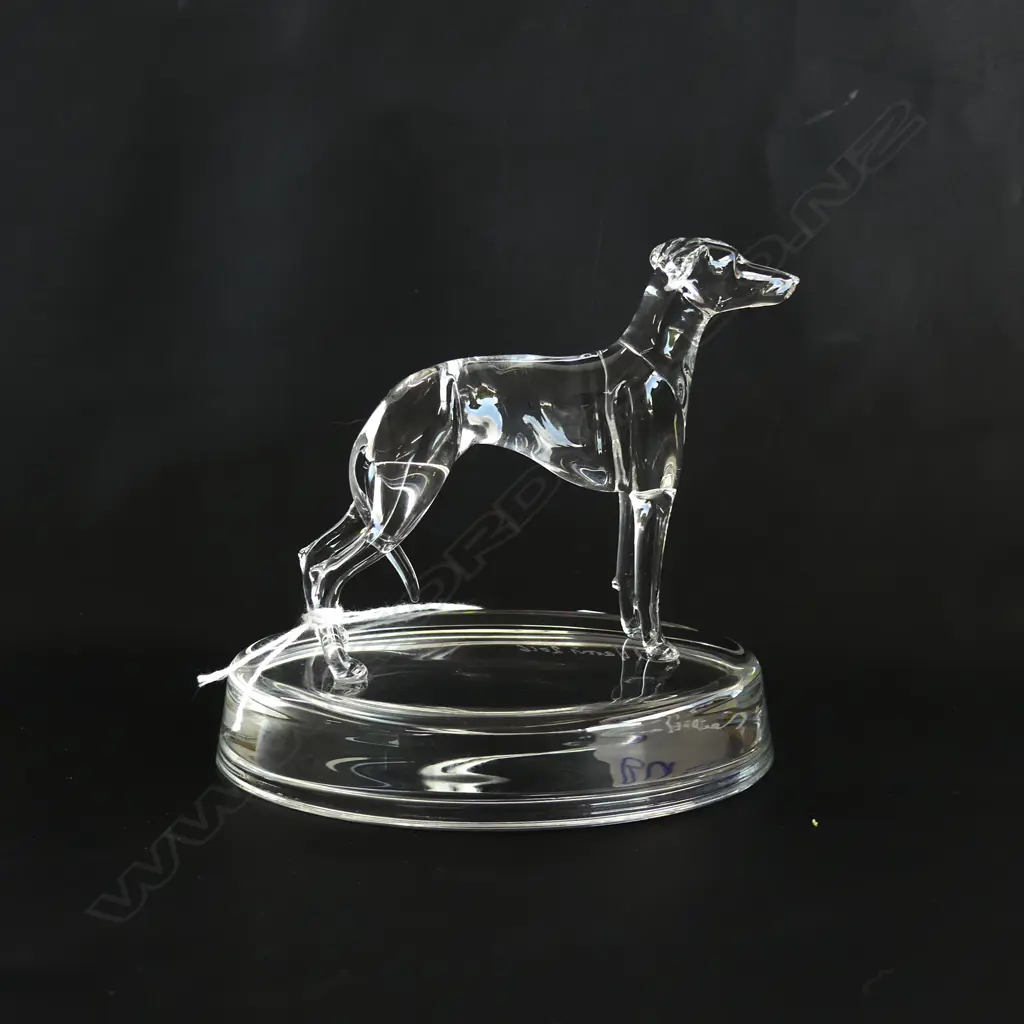 GLASS STATUETTE; FINNISH LAPPHUND  SIGNED & DATED 'NEIL HARRIS 2016 /17 Image 1++