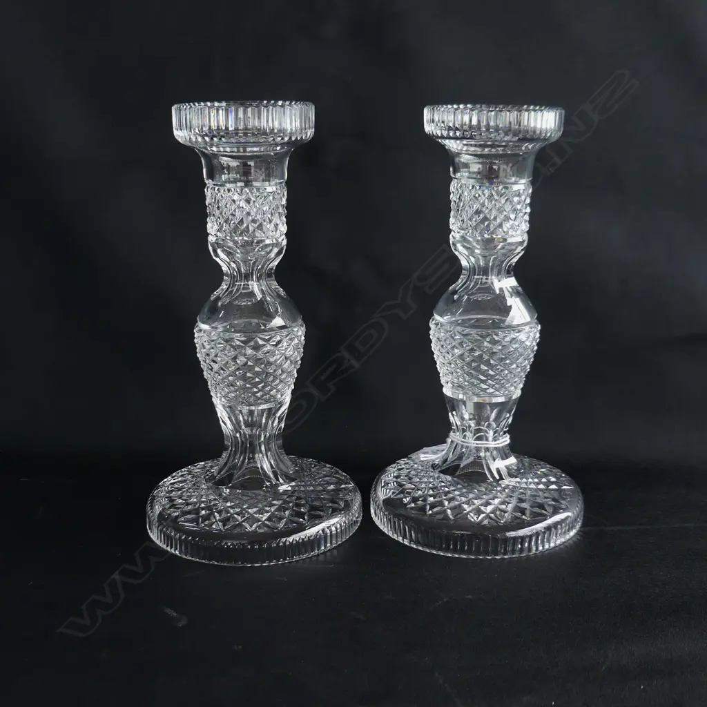 PR CUT CRYSTAL CANDLESTICKS H. 190MM Image 1++