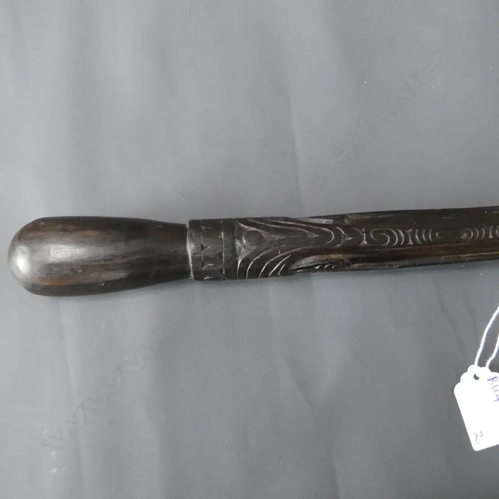 ZULU YOUTH STABBING SPEAR w. MONKEY SKIN GRIP + MASSIM WALKING STICK L.980mm Image 1++