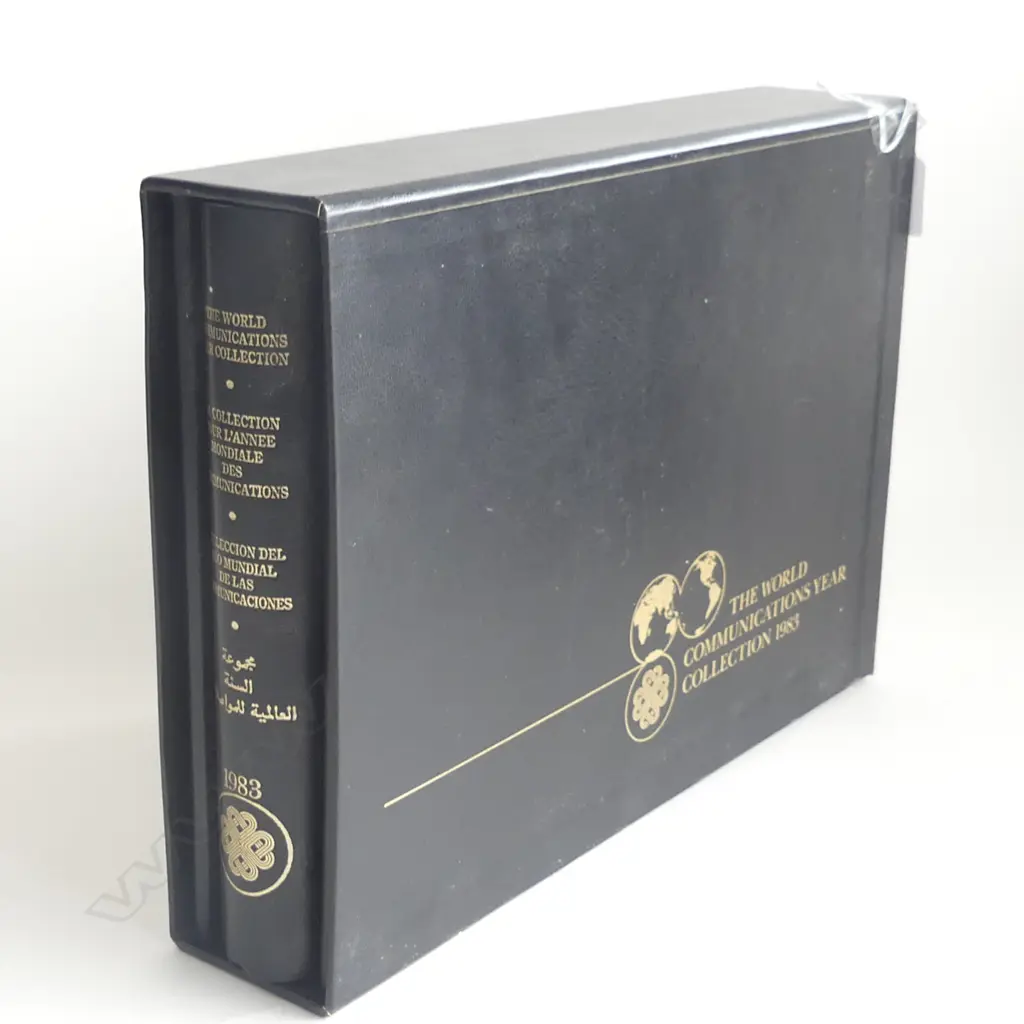 1983 BOXED STAMP ALBUM 'THE WORLD COMMUNICATIONS YEAR COLLECTION' LTD ED Image 1++