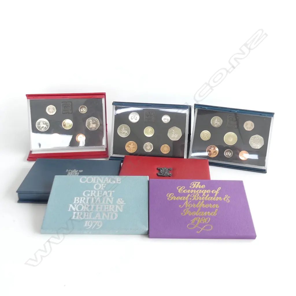 7 UK ROYAL MINT COINAGE SETS Image 1++