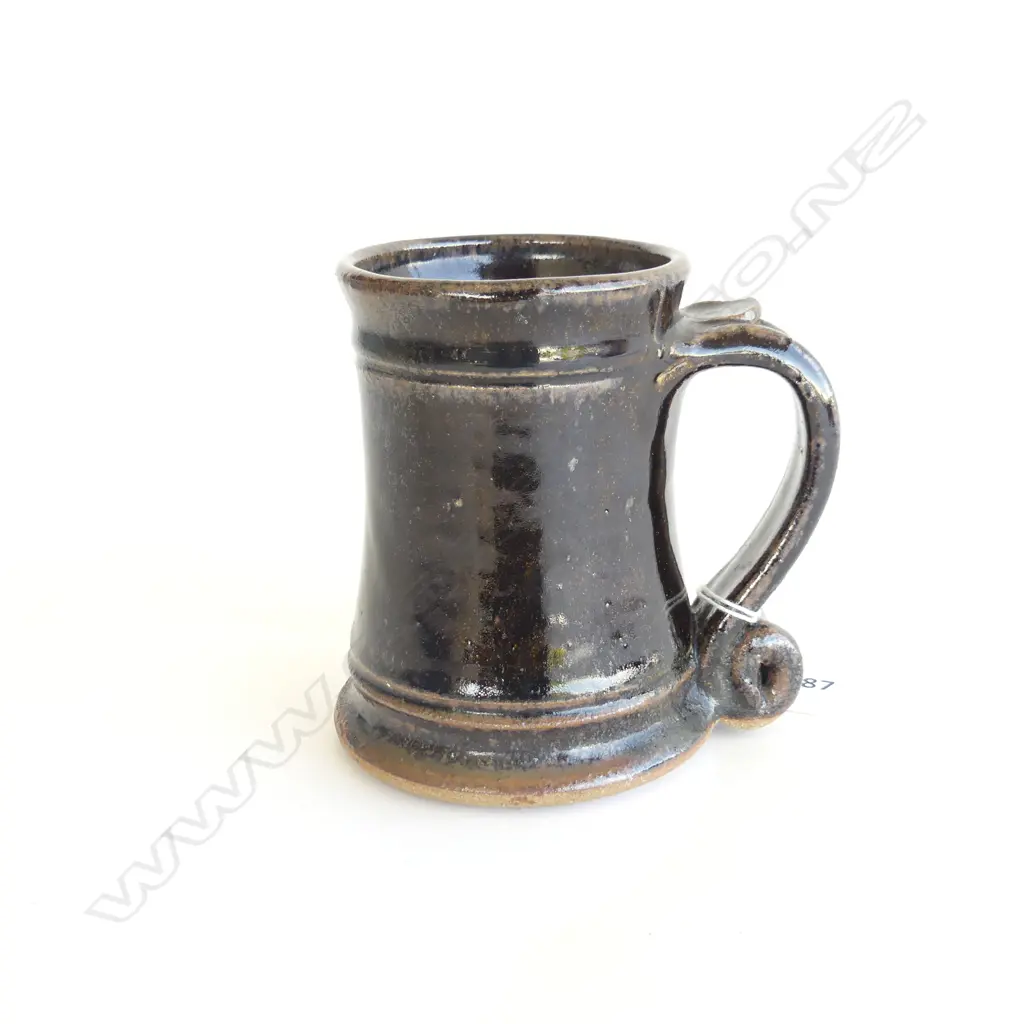 MIREK SMISEK BROWN GLAZE TANKARD H. 110MM Image 1++