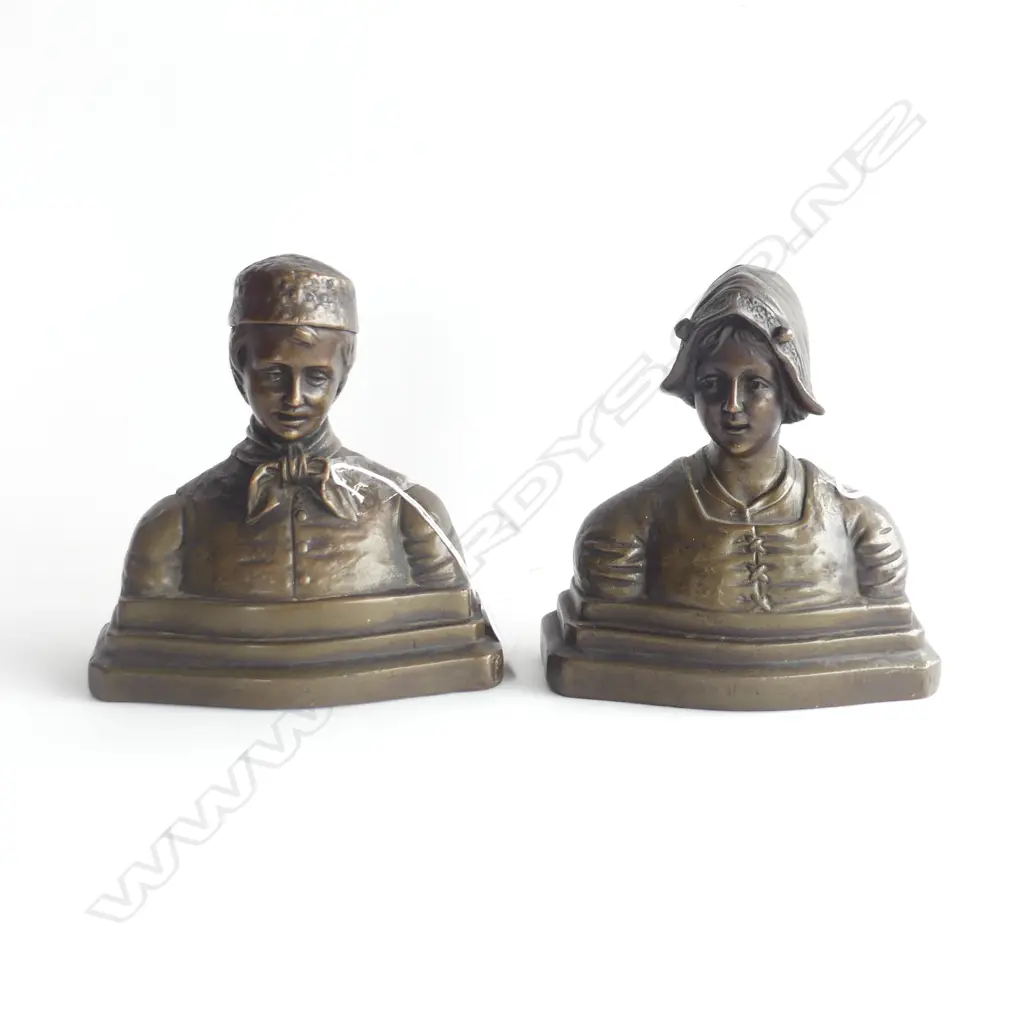 PR OLD BRONZE CASED YOUNG FRENCH FARMER COUPLE. FACTORY MARK TO BASE. H.180mm Image 1++