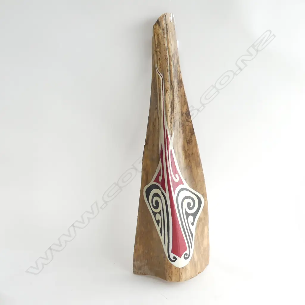 MAORI PAINTED PALM LEAF SHEATH H.700mm Image 1++