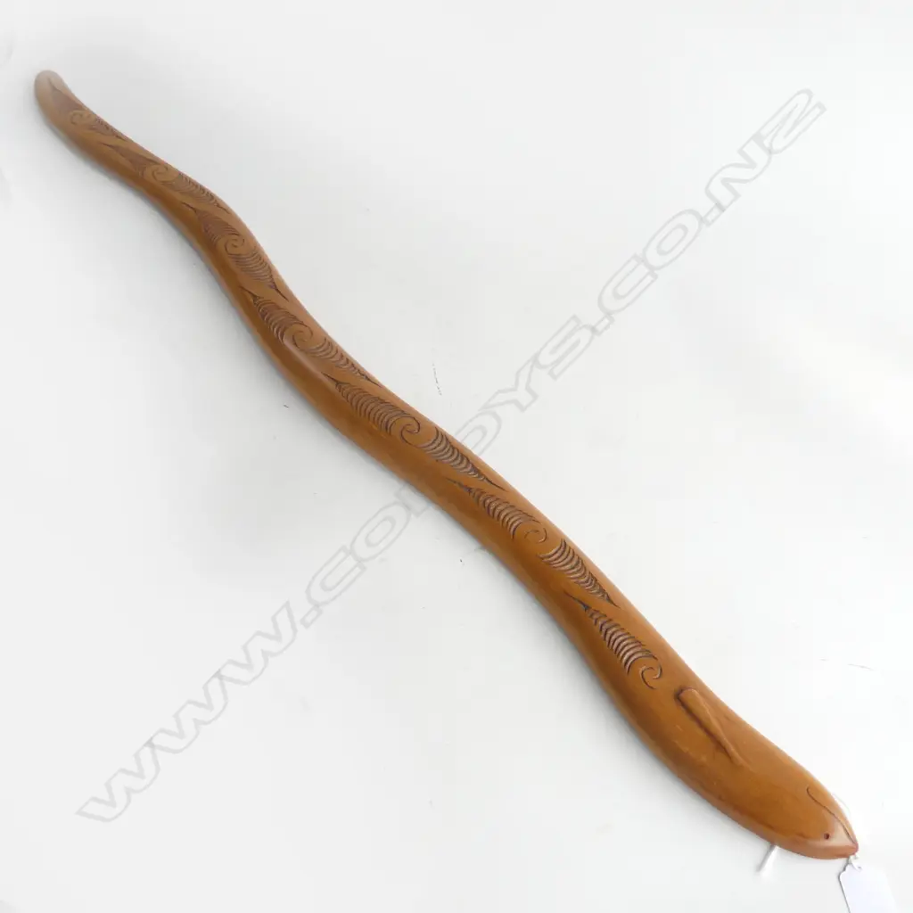 JUDITH FENTON 'TUNA' CARVED WOODEN EEL L.965mm Image 1++