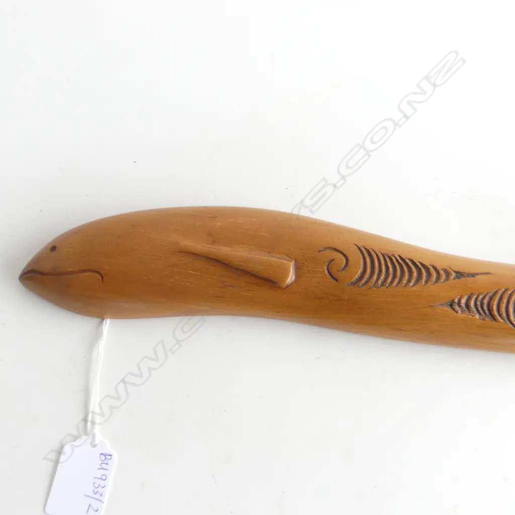 JUDITH FENTON 'TUNA' CARVED WOODEN EEL L.965mm Image 1++