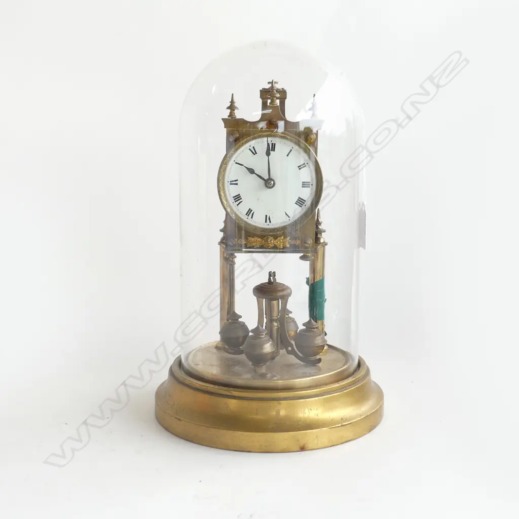 SCHILL CLOCK WITH GLASS DOME H. 300MM - CLOCK A/F Image 1++