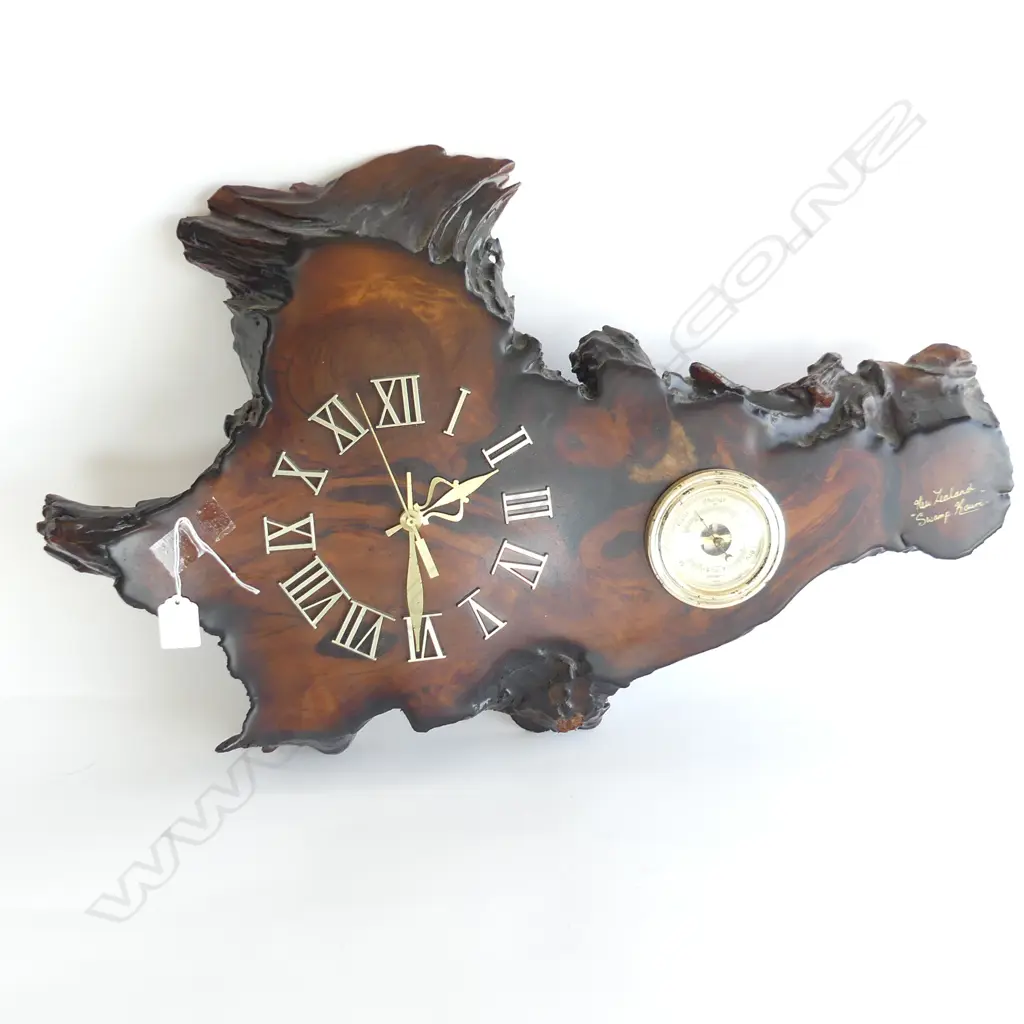 SWAMP KAURI CLOCK & BAROMETER W.650mm Image 1++