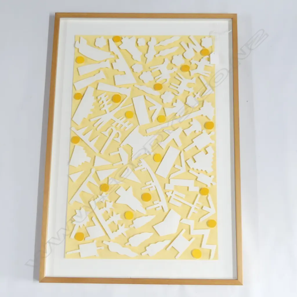 CUT PAPER ARTWORK 'EXPO '86 - VANCOUVER - YELLOW ZONE' SIGNED CARTER 400x630mm Image 1++