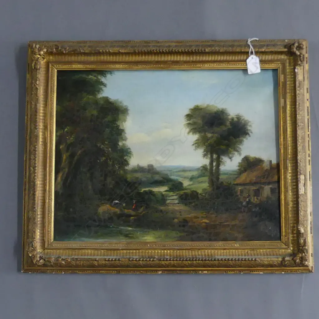 OIL ON CANVAS CONSTABLE SCHOOL 350 X 440 MM RESTORATION Image 1++