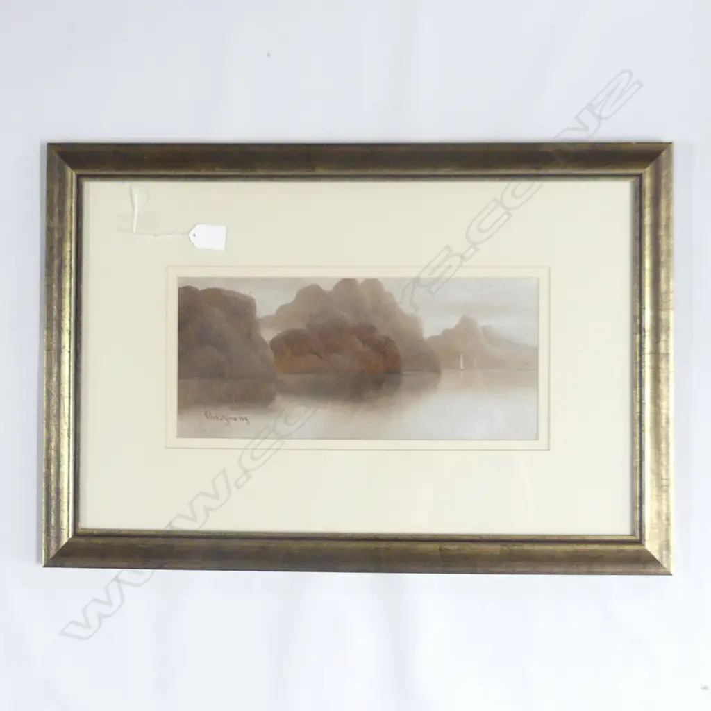 CHARLES (CHAS.) YOUNG COLONIAL LANDSCAPE OIL 160x360mm Image 1++