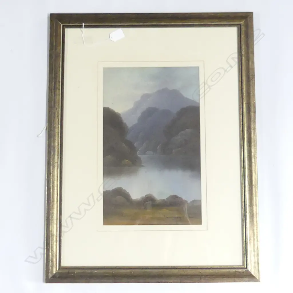 CHARLES (CHAS) YOUNG LANDSCAPE OIL SIGNED & DATED 1921 385x235mm Image 1++