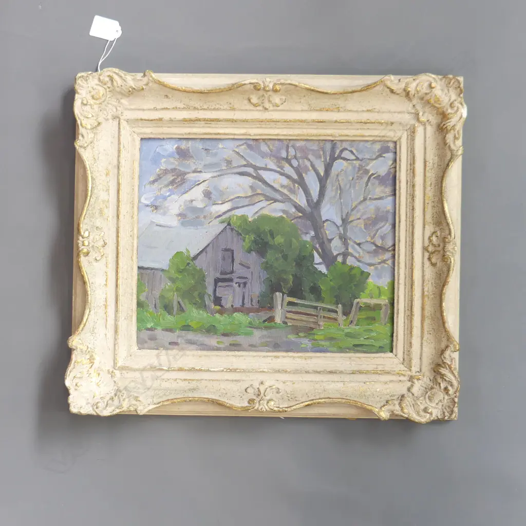 KENNETH WELSH HASSALL (1902-1970) OLD BARN OIL 240x290mm Image 1++