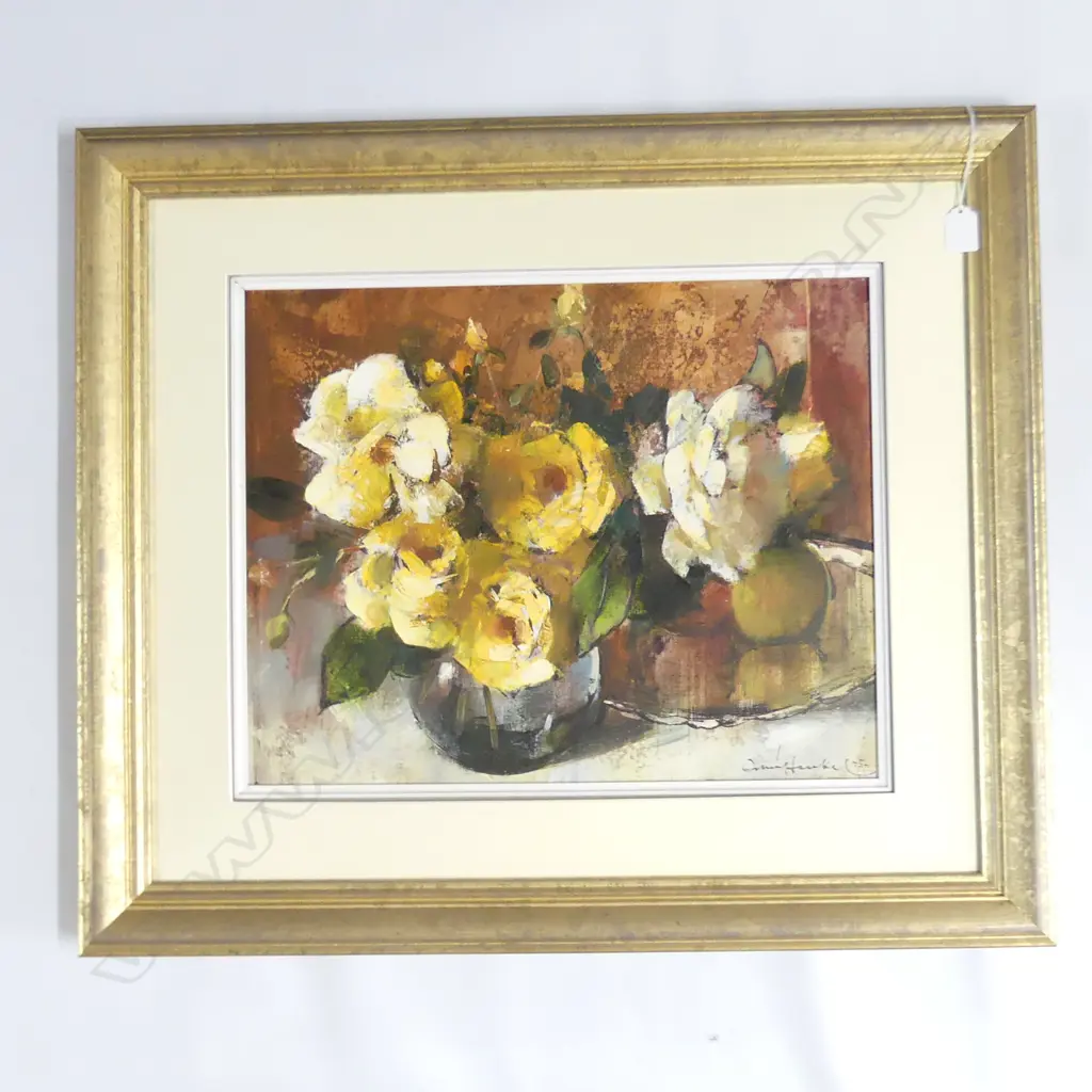 IRMIN HENKEL OIL ON CANVAS STILL LIFE SIGNED AND DATED 499 X 480 MM Image 1++