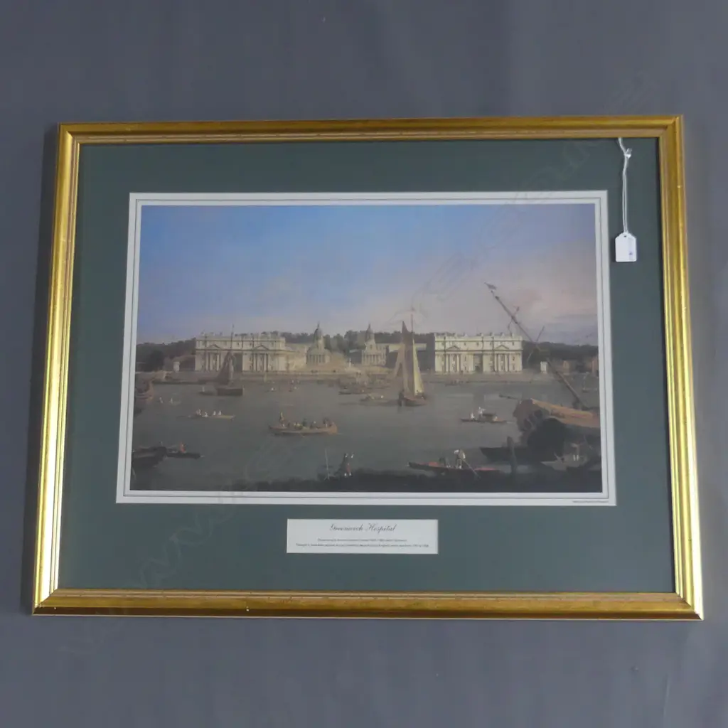 FRAMED PRINT OF GREENWICH HOSPITAL 390 X 600 MM Image 1++
