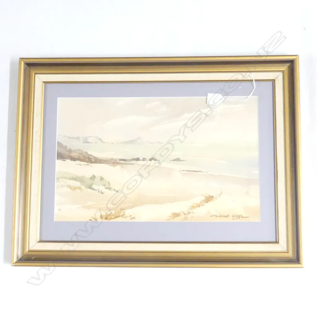 BIRTCHNELL DELPH (1901-96) 'OCEAN BEACH WHANGAREI HEADS' W/C 280x455mm Image 1++