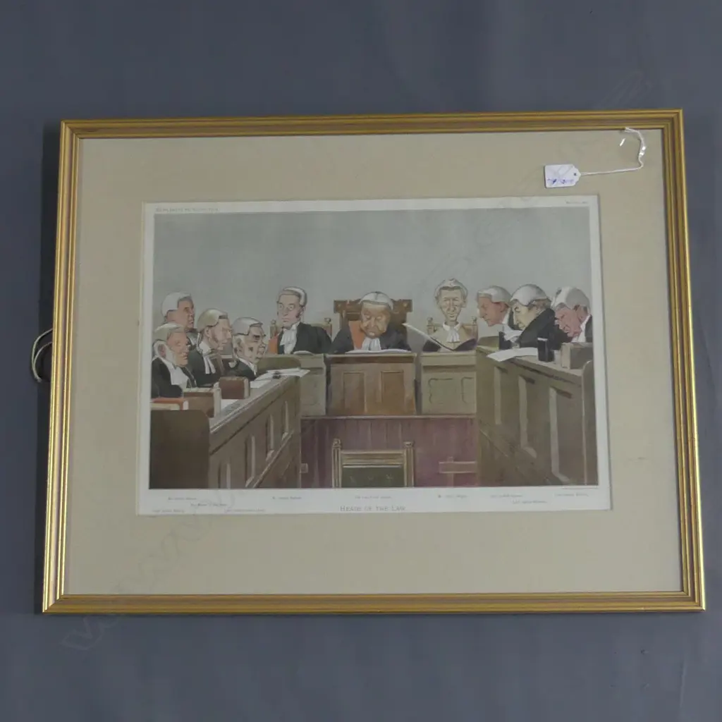 FRAMED LITHO HEADS OF LAW 480 X 330 MM Image 1++