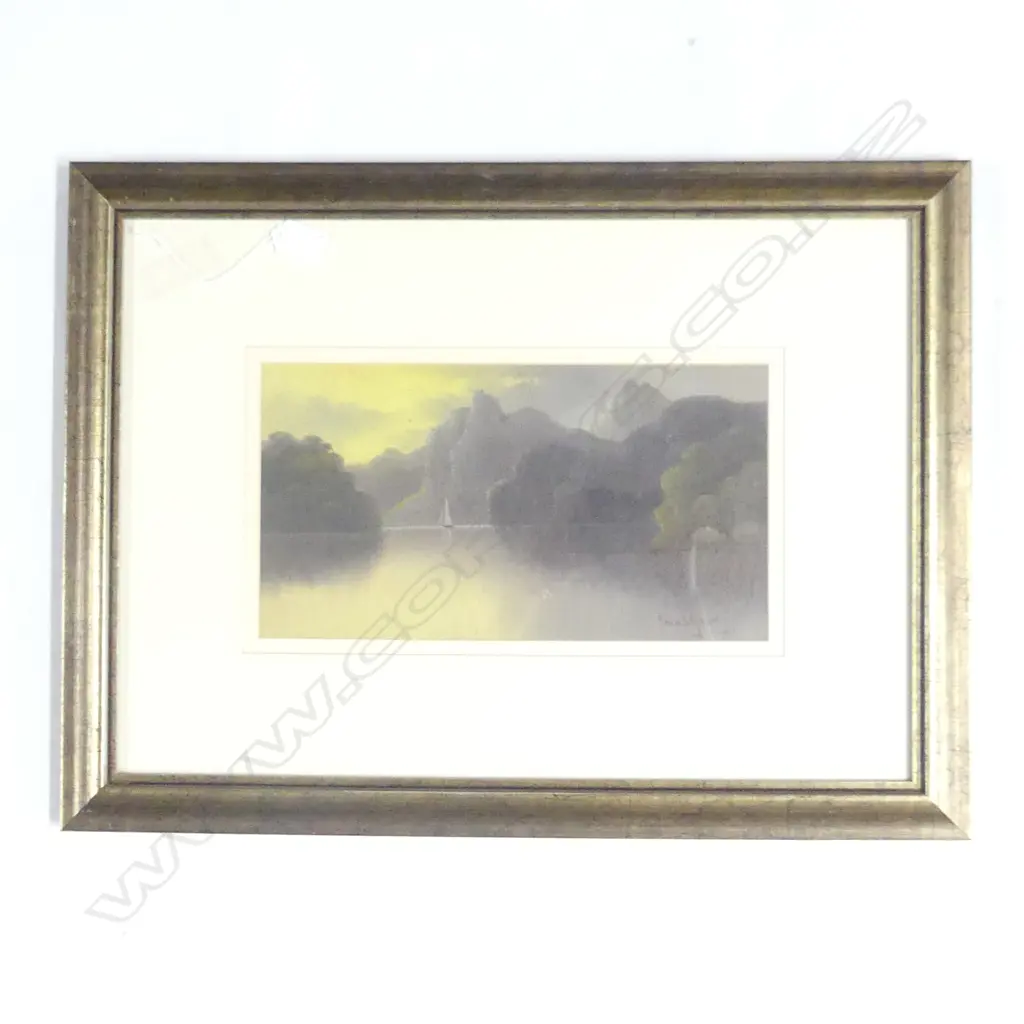 CHARLES (CHAS) YOUNG COLONIAL LANDSCAPE OIL 185x340mm Image 1++