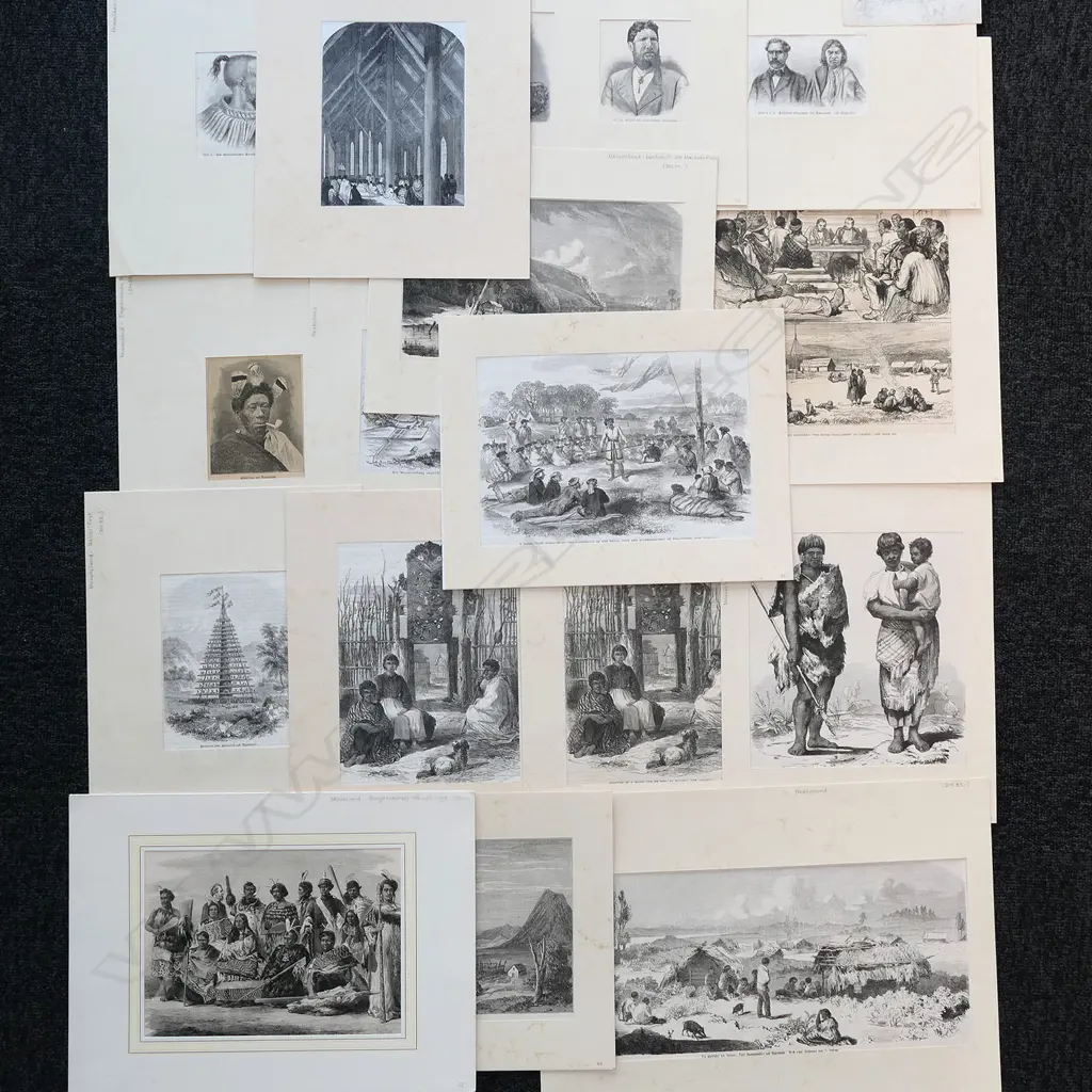 LOT ASST BOOKPLATE ENGRAVINGS  - RELATING TO MAORI Image 1++
