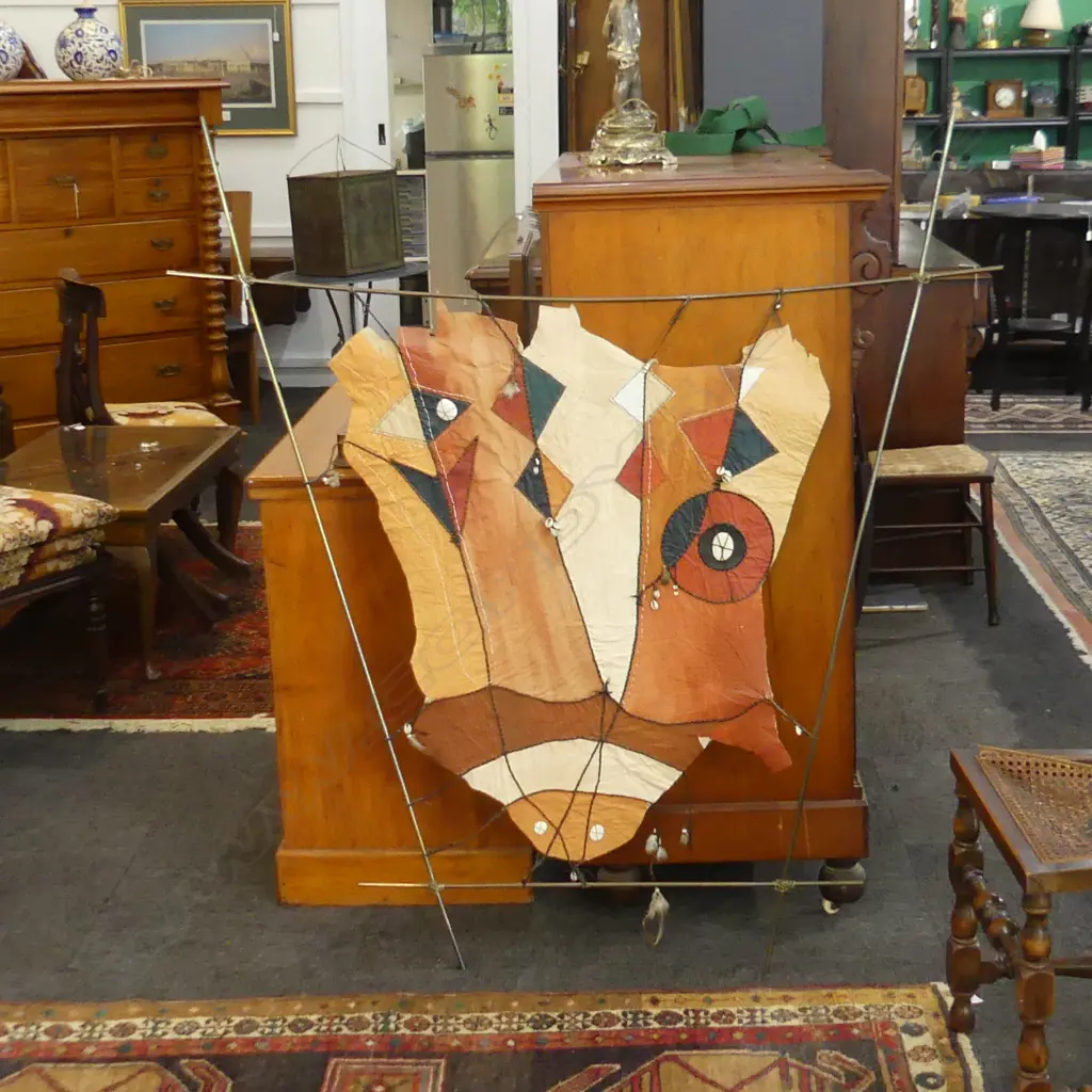MARIE POTTER 'MADAGASCAR MOTH' LGE LAMB SUEDE ARTWORK 1420x1390mm Image 1++