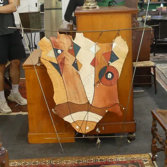 MARIE POTTER 'MADAGASCAR MOTH' LGE LAMB SUEDE ARTWORK 1420x1390mm