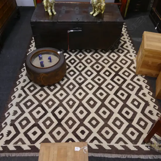 AFGHAN KELIM RUG, MODERN 2380 x 1710mm