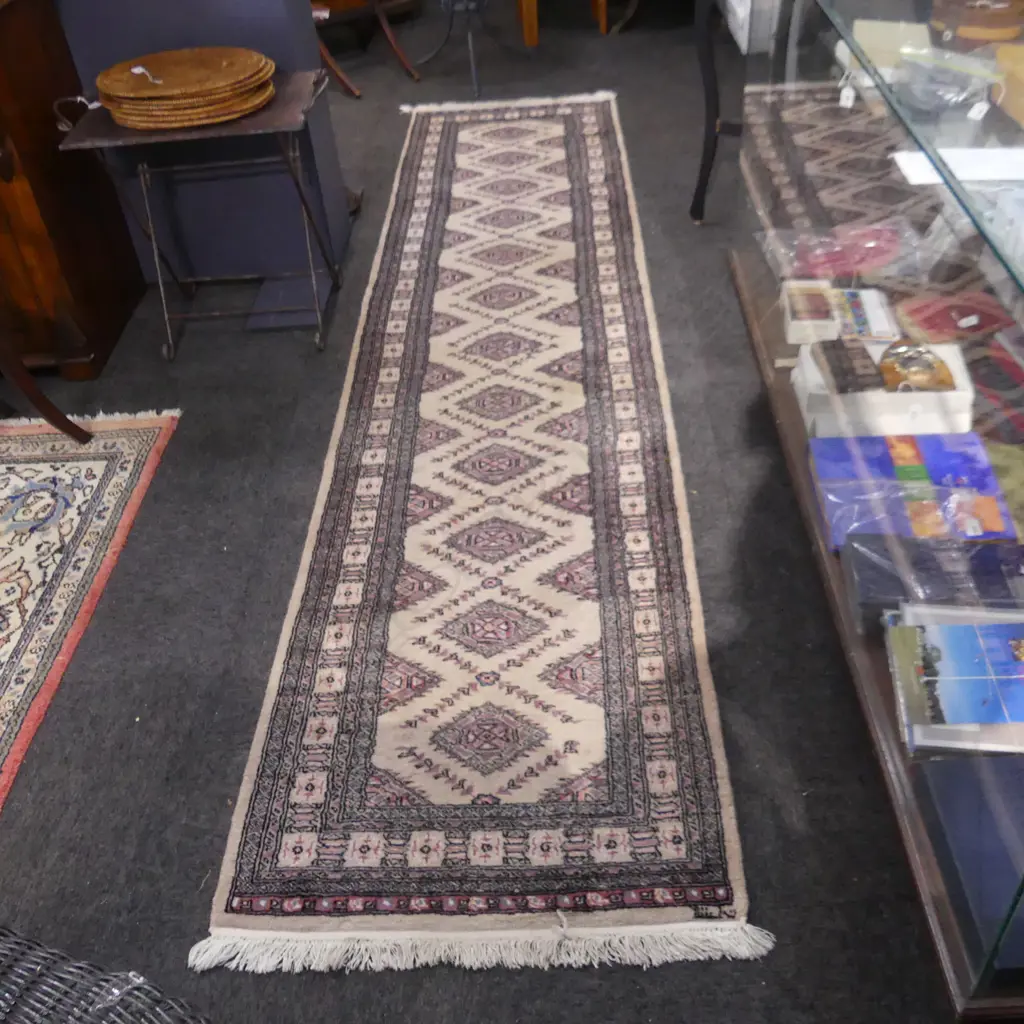 ROYAL BOKHARA HAND WOVEN WOOLEN RUNNER 3800 X 800mm Image 1++