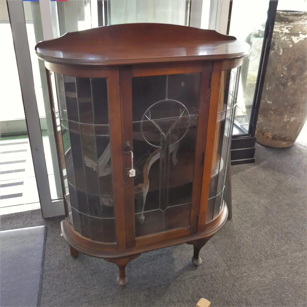 OAK CHINA CABINET (2 SMALL BREAKS) 910x350x1170mm Image 1++