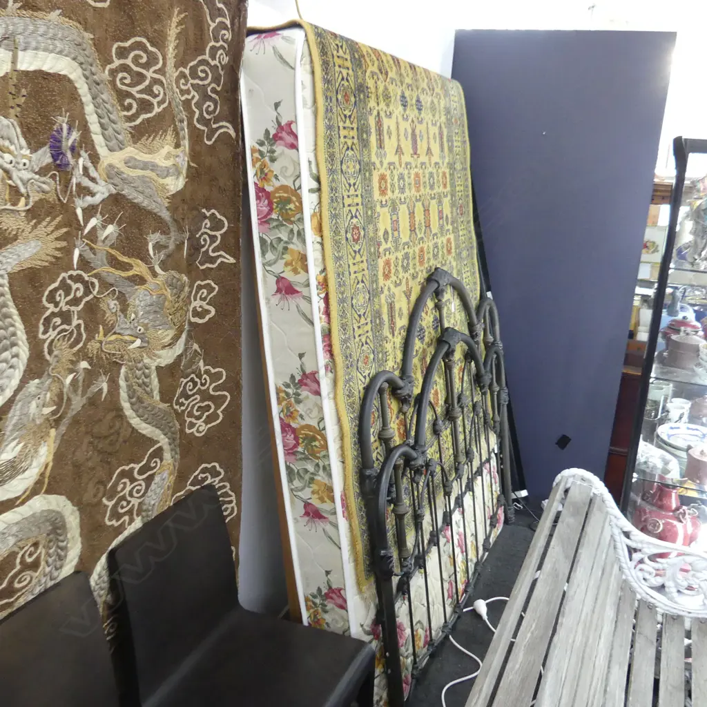 IRON BED W.1560mm WITH MATTRESS Image 1++