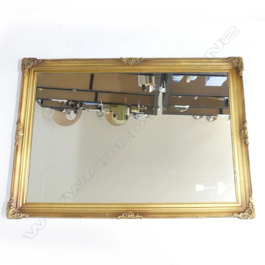 LARGE GILT FRAMED MIRROR 1050x740mm Image 1++