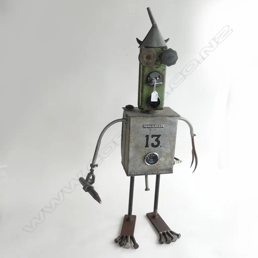 ANDREW HALL 'MUSICAL BOX MECHANIC' ASSEMBLAGE ART SCULPTURE H.840mm Image 1++