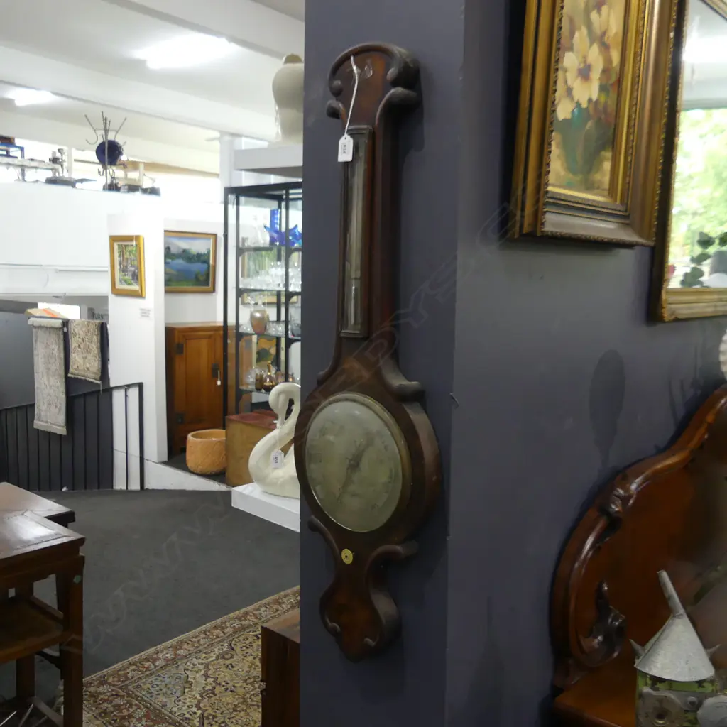 BANJO SHAPED WALL BAROMETER C.M SCOTT DERBY Image 1++