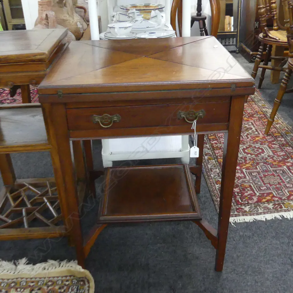 VICTORIAN ENVELOPE FOLDING CARD / GAMING TABLE 550MM  Image 1++