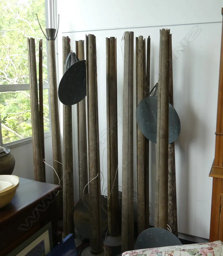 10 DESIGNER OAK & BRONZE OUTDOOR LIGHTS AF H.2000mm Image 1++