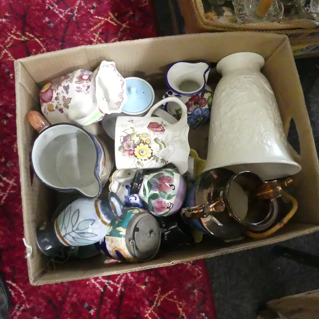 BOX LOT ASST POTTERY & CHINA ETC... Image 1++