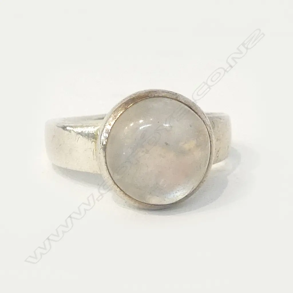 925 SILVER & LABRADORITE/MOONSTONE  RING SIZE T Image 1++