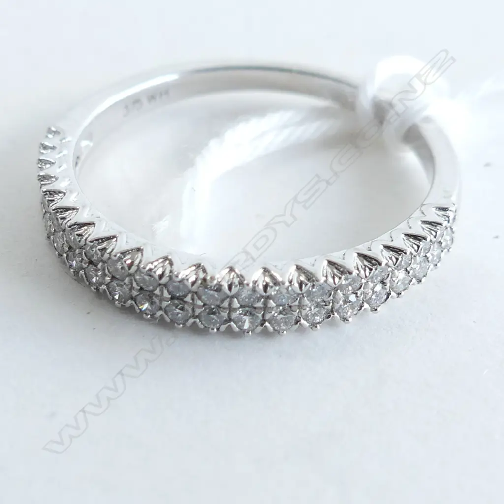 9CT WHITE GOLD & DIAMOND SET ETERNITY RING, TDW 0.30CT,  2.0GMS Image 1++