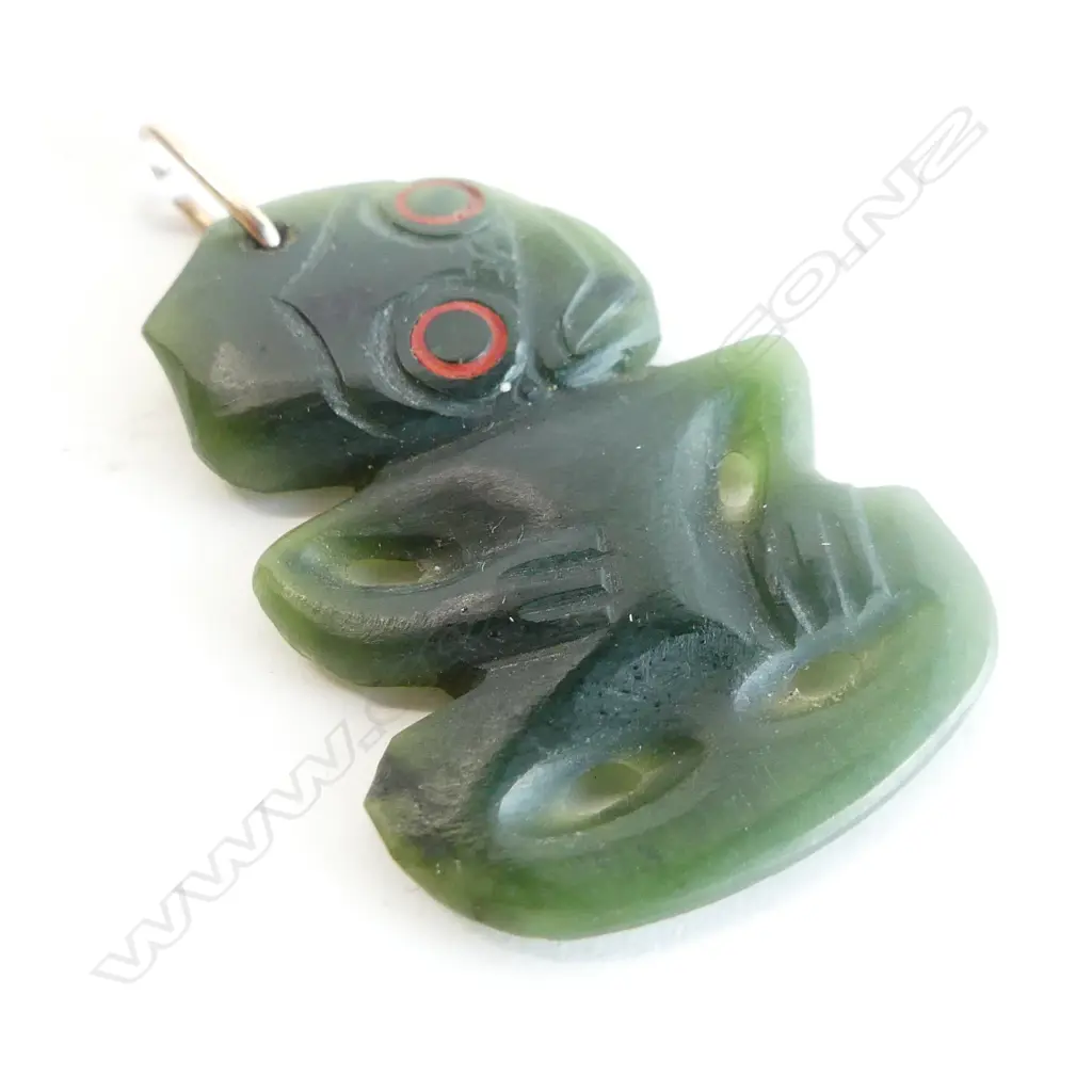 GREENSTONE TIKI PENDANT H.40mm Image 1++