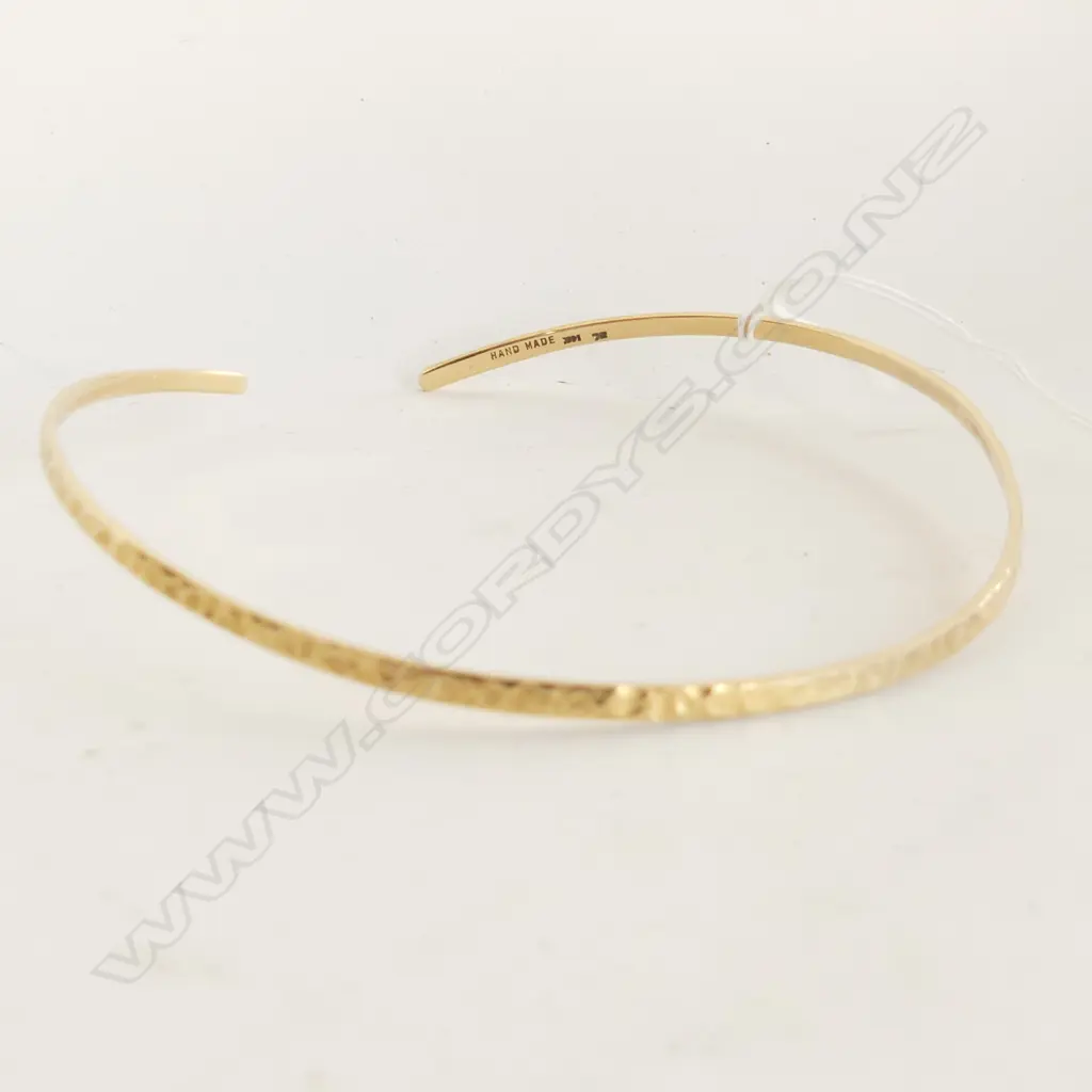 DESIGNER 14K YELLOW GOLD CHOKER NECKLET 18,36gms 'HAND MADE' Image 1++