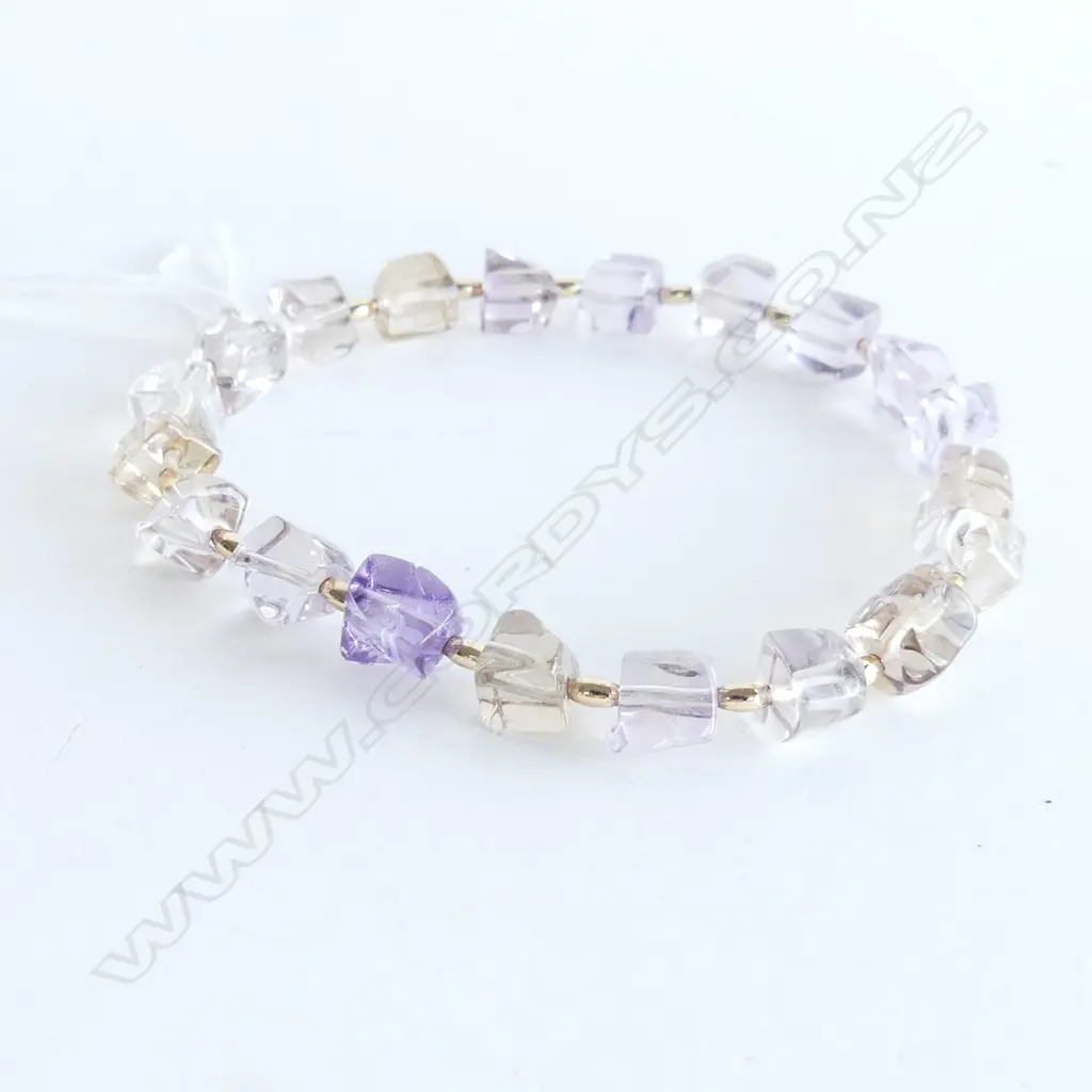 3 COLOURED STONE BRACELET INCL. AMETHYST Image 1++