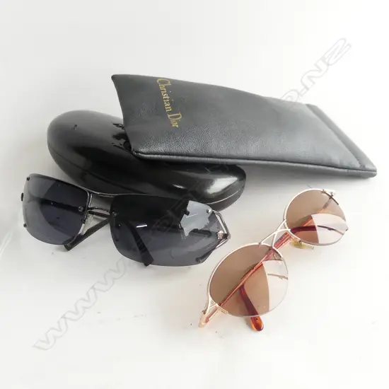 2 PRS SUNGLASSES; VERSACE & GUY LAROCHE