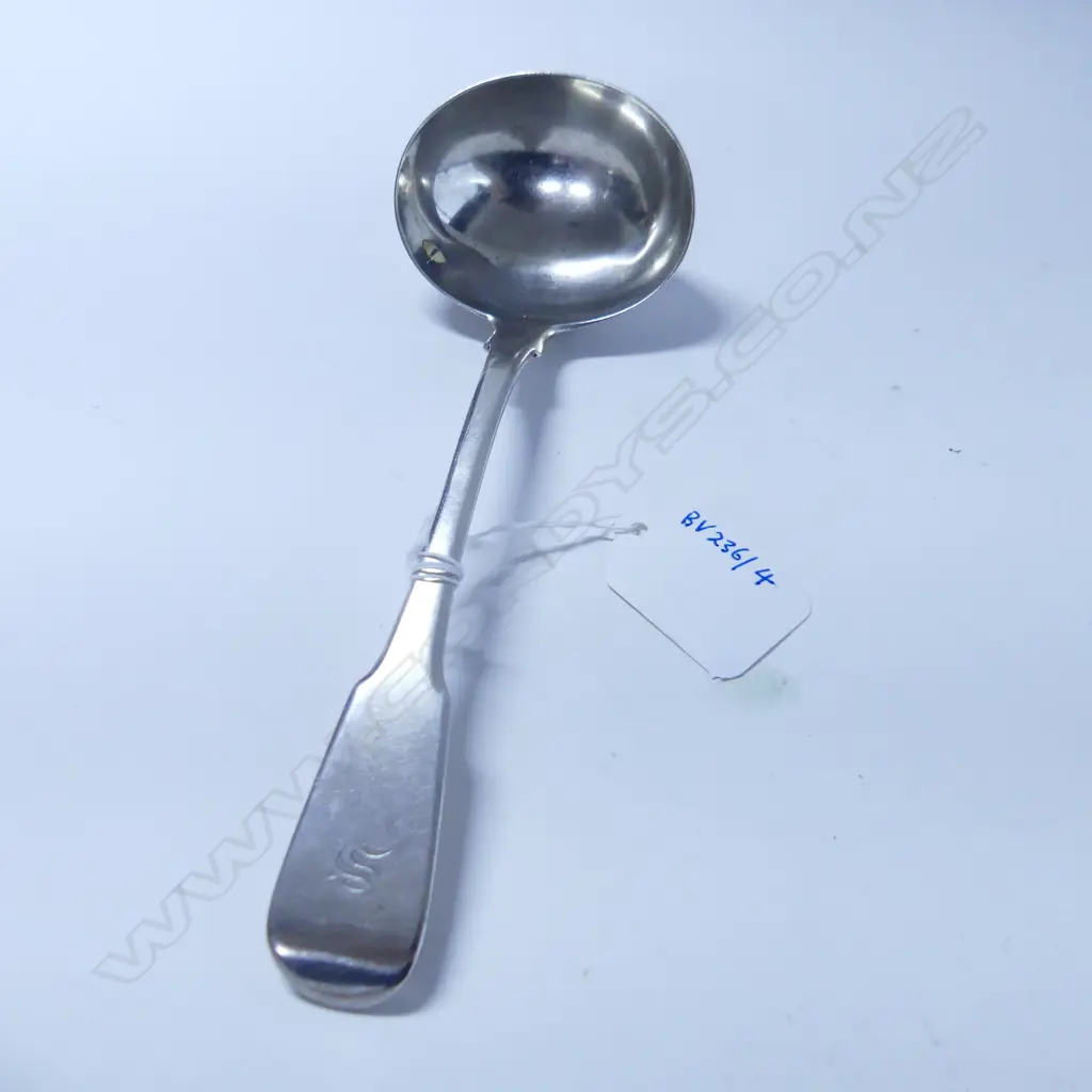 GEO SILVER SAUCE LADLE, LONDON 1789 BY THOMAS BAMFORD, L.180MM , 61GM Image 1++