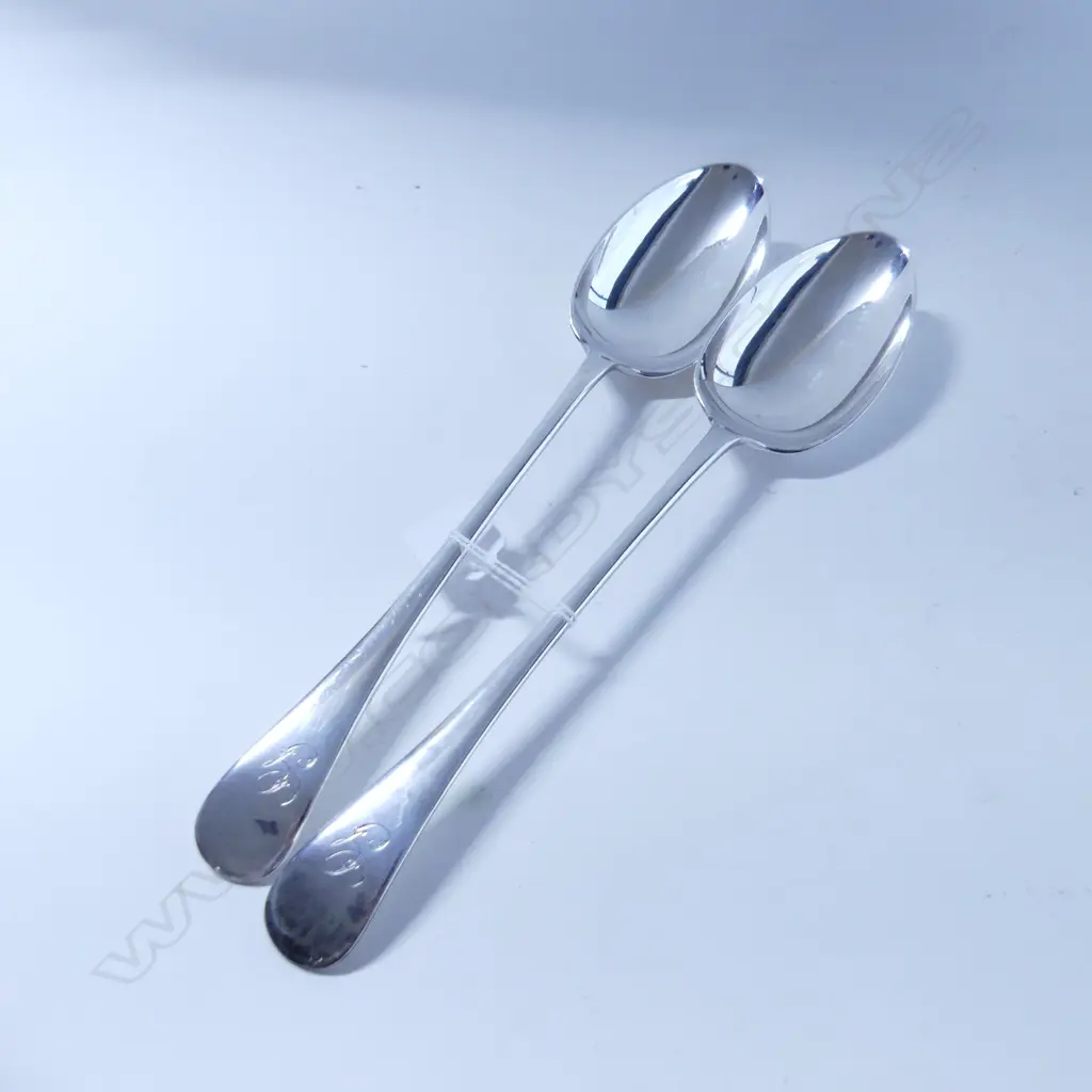 PR QUALITY VINTAGE LG SILVER PLATE SERVING SPOONS & LADLE  - ALL ENGRAVED WITH 'G'  Image 1++