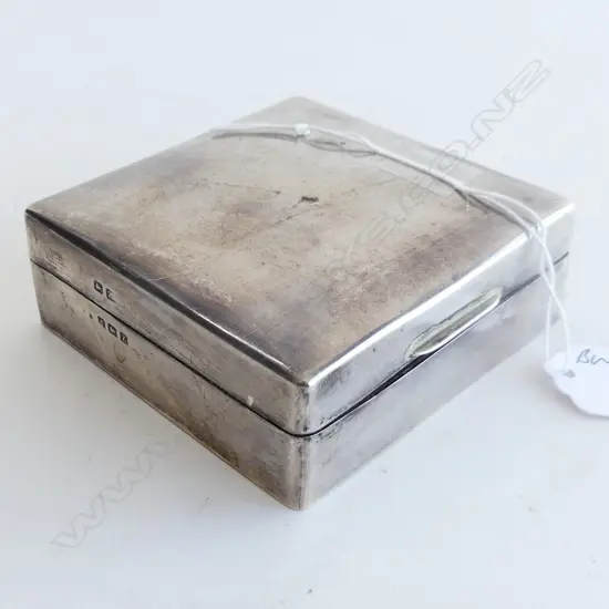 BIRMINGHAM 1924 SILVER CIGARETTE BOX 85 X 85mm