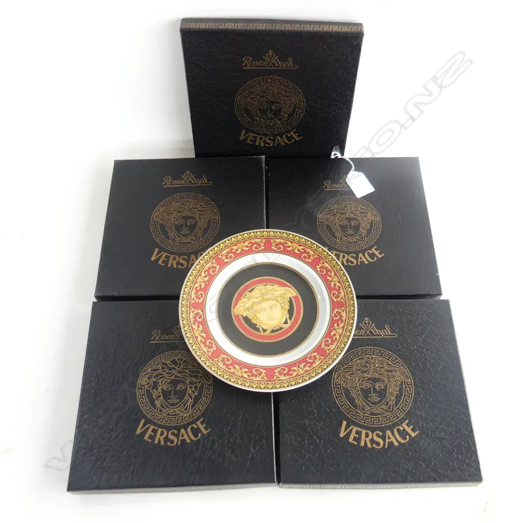 6 BOXED ROSENTHAL VERSACE ‘MEDUSA’ SIDE PLATES, DIA.185mm Image 1++