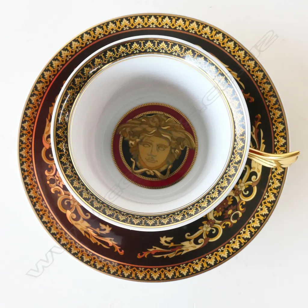 6 BOXED ROSENTHAL VERSACE ‘MEDUSA’ CUPS & SAUCERS Image 1++