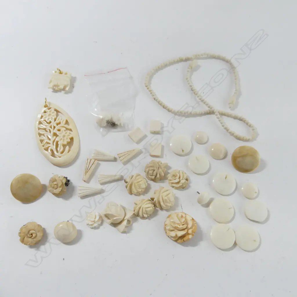BAG ASST. IVORY & BONE JEWELLERY ETC Image 1++