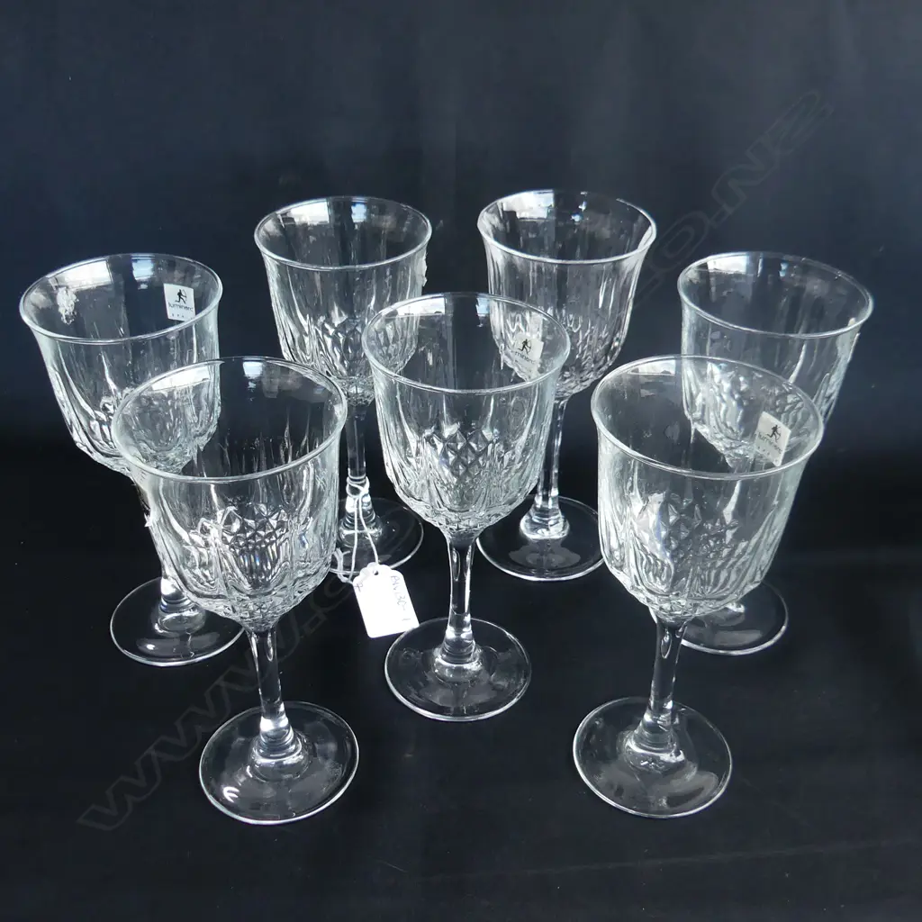 7 LUMINAE SPANISH CRYSTAL WINE GLASSES H. 165MM Image 1++
